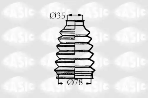 к-кт пыльника ШРУСа наружного! Renault R19/Megane 1.4-2.0/1.9D/TD 88> 4003457 SASIC