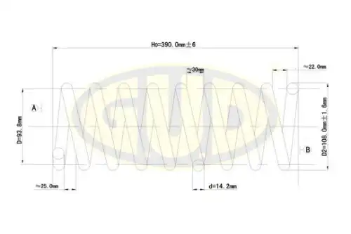 GCS056823 G.U.D ПРУЖИНА ПЕР MB W210 2.0-2.2CDI 95-03, КИТАЙ