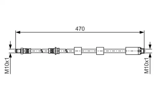 шланг тормозной! передний L=440 BMW E90/E91/E92 05> 1 987 481 481 BOSCH