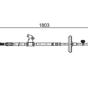 Трос ручного тормоза BOSCH 1 987 482 508