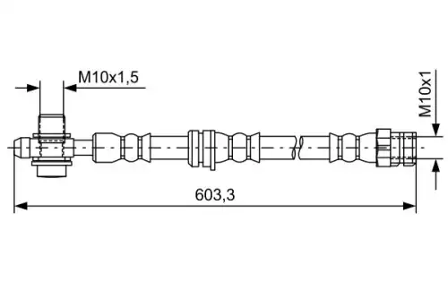 шланг тормозной! передний Audi Q3, VW Tiguan 2.0 07> 1 987 481 742 BOSCH