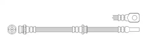 шланг тормозной! передний Mitsubishi Lancer 1.3/1.6 03> FT0642 K&K