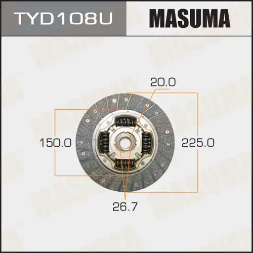 Диск сцепления MASUMA TYD108U