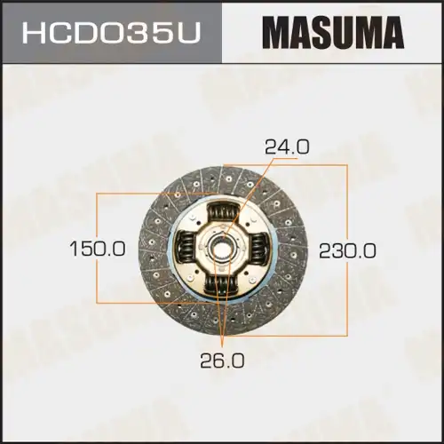 Диск сцепления MASUMA HCD035U