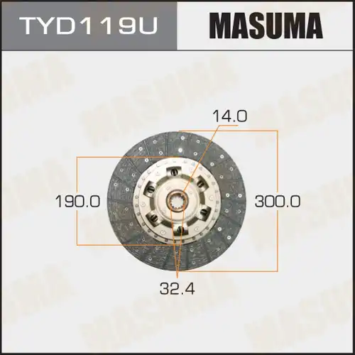 Диск сцепления MASUMA TYD119U