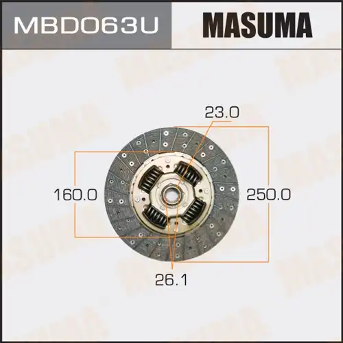 Диск сцепления MASUMA MBD063U