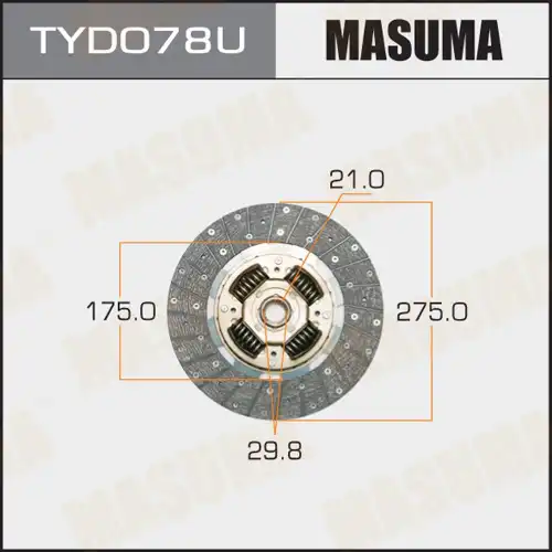 Диск сцепления MASUMA TYD078U