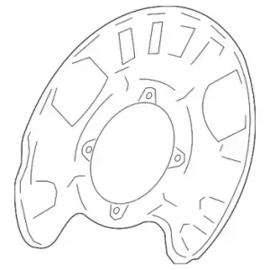 щиток заднего левого тормозного диска! MB X166 11> 166 423 03 20