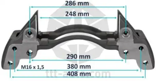 держатель скобы диск. тормоза ! 6отв. левый 22,5' Knorr SB7/SN7, ZF/MB 20217 TTT