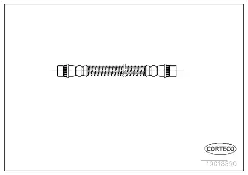 шланг тормозной! Peugeot 405 1.8 19018890 CORTECO