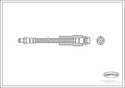 шланг тормозной передний! Ford Scorpio 2.0-2.9 94-98 19025742 CORTECO