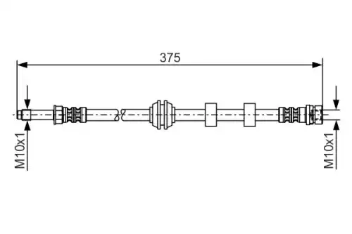 шланг тормозной передний! L=420 Ford Mondeo 1.6-2.5 93> 1 987 476 626 BOSCH