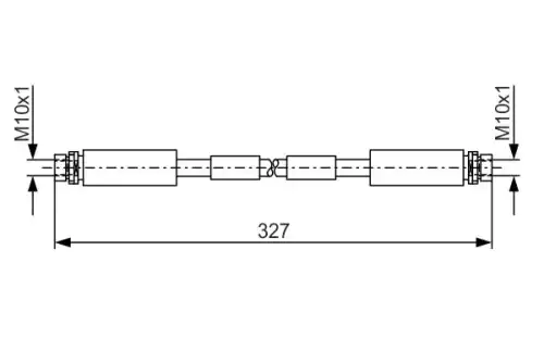 шланг торм. пер. Audi A8 2.8-6.0/2.5TDi/3.3TDi 94> L=385 1 987 476 856 BOSCH