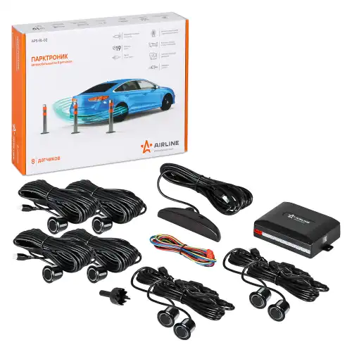 парковочный радар! 8 датчиков, светодиодный экран APS-8L-02 AIRLINE