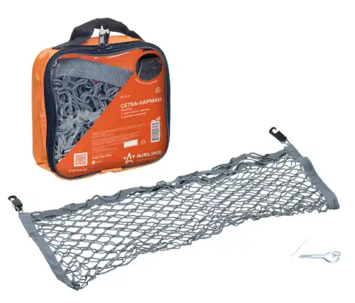 сетка карман 30x70 см (2 пластиковых крючка, 2 крючка-самореза)! AS-S-01 AIRLINE