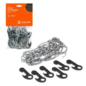 сетка багажная 40x40 см (6 пластиковых крючков) ! AS-S-07 AIRLINE