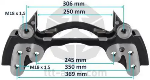 скоба диск. тормоза! 6отв. M18x1.5 22.5'' Meritor Elsa2, RVI 20311 TTT