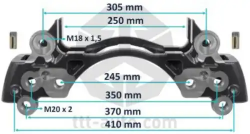 держатель скобы диск. тормоза! 6отв. 22.5' Meritor  Elsa225, Volvo, RVI 20305 TTT