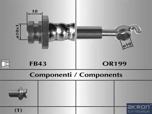 ШЛАНГ ТОРМОЗНОЙ MALO ИТАЛИЯ 80929