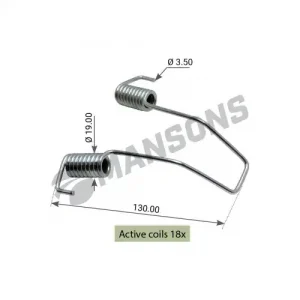 Пружины барабанных тормозных колодок MANSONS 300.151