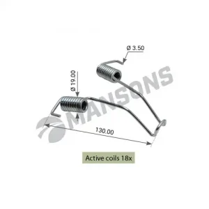 Пружины барабанных тормозных колодок MANSONS 300152