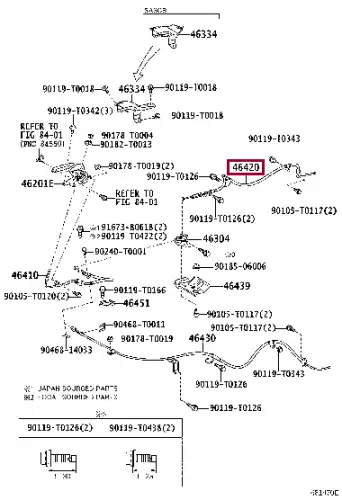 Трос сцепления TOYOTA / LEXUS 464200K290