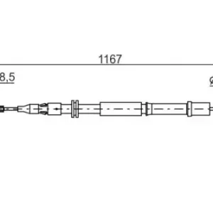 Трос ручного тормоза BOSCH 1 987 477 199