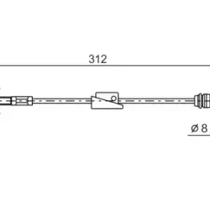Трос ручного тормоза BOSCH 1 987 477 517