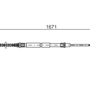 Трос ручного тормоза BOSCH 1 987 477 626