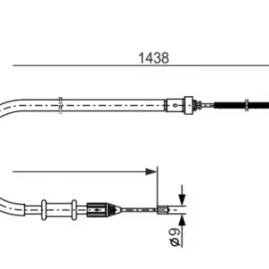 Трос ручного тормоза BOSCH 1 987 477 634