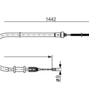 Трос ручного тормоза BOSCH 1 987 477 635