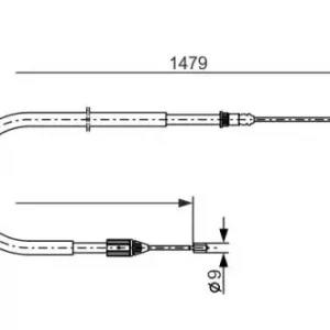 Трос ручного тормоза BOSCH 1 987 477 647