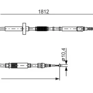 Трос ручного тормоза BOSCH 1 987 477 659
