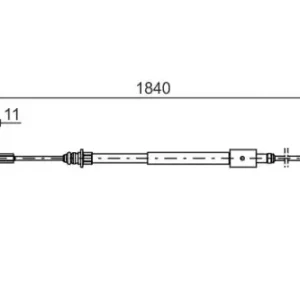 Трос ручного тормоза BOSCH 1 987 477 712