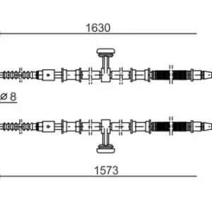 Трос ручного тормоза BOSCH 1 987 477 763
