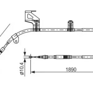 Трос ручного тормоза BOSCH 1 987 477 803