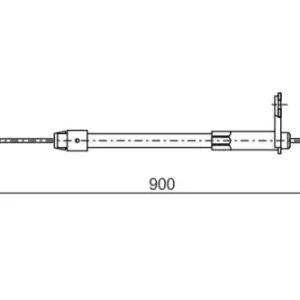 Трос ручного тормоза BOSCH 1 987 477 847