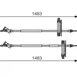 Трос ручного тормоза BOSCH 1 987 477 930