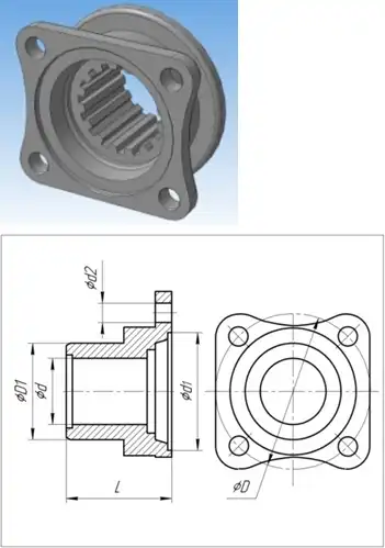Фланец карданного вала БААЗ 4370-2402061