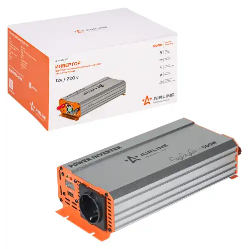 инвертор! 12в-220в, 500 вт чистый синус API-600-05 AIRLINE