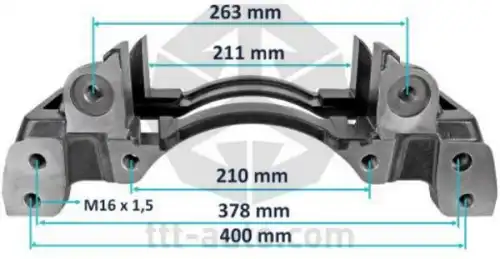 держатель скобы диск. тормоза! 6отв.лев. 22.5' Wabco PAN 19-1 Plus, SAF 20255 TTT