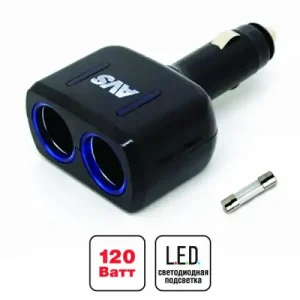 разветвитель прикуривателя! 12/24V, на 2 выхода 43745 AVS
