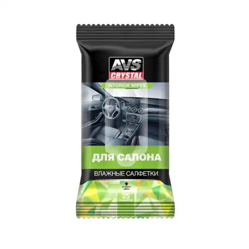 Влажные салфетки салон авто AVS A78102S 25 шт.