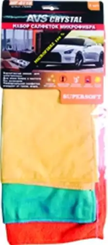 Салфетка автомобильная универсальное AVS A78283S микрофибра 3 шт.