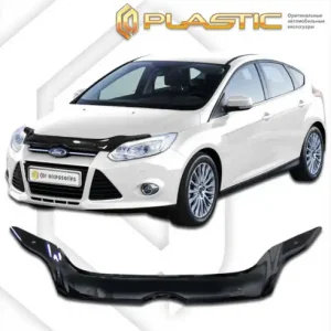 ДЕФЛЕКТОР КАПОТА FORD FOCUS 3 ХЭТЧБЭК 2011 2015 (CLASSIC ЧЕРНЫЙ) 2010010105914 CA PLASTIC