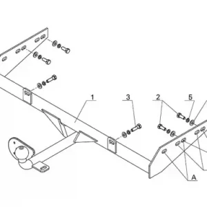 Фаркоп AVTOS VAZ-61 несъемный 800 кг./ 50 кг.