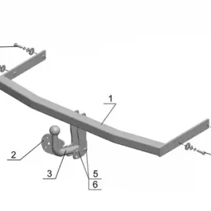 Фаркоп AVTOS SK08 условно-съемный 1200 кг./ 75 кг.
