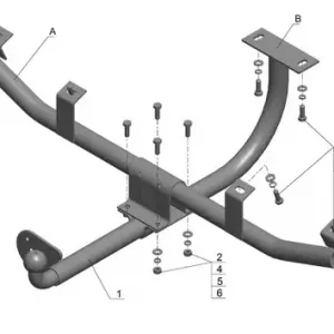 Фаркоп AVTOS VAZ-23 несъемный 1300 кг./ 50 кг.