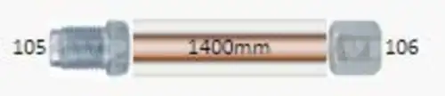 AGWP194 Трубка тормозная d=4.75mm Длинна 1400мм (Z-105/Z-106) AUTO-GUR