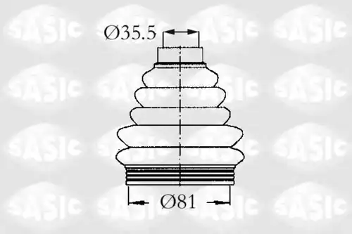 к-кт пыльника ШРУСа наружного! Citroen Xsara/Berlingo 1.4i/1.6 97> 2933203 SASIC